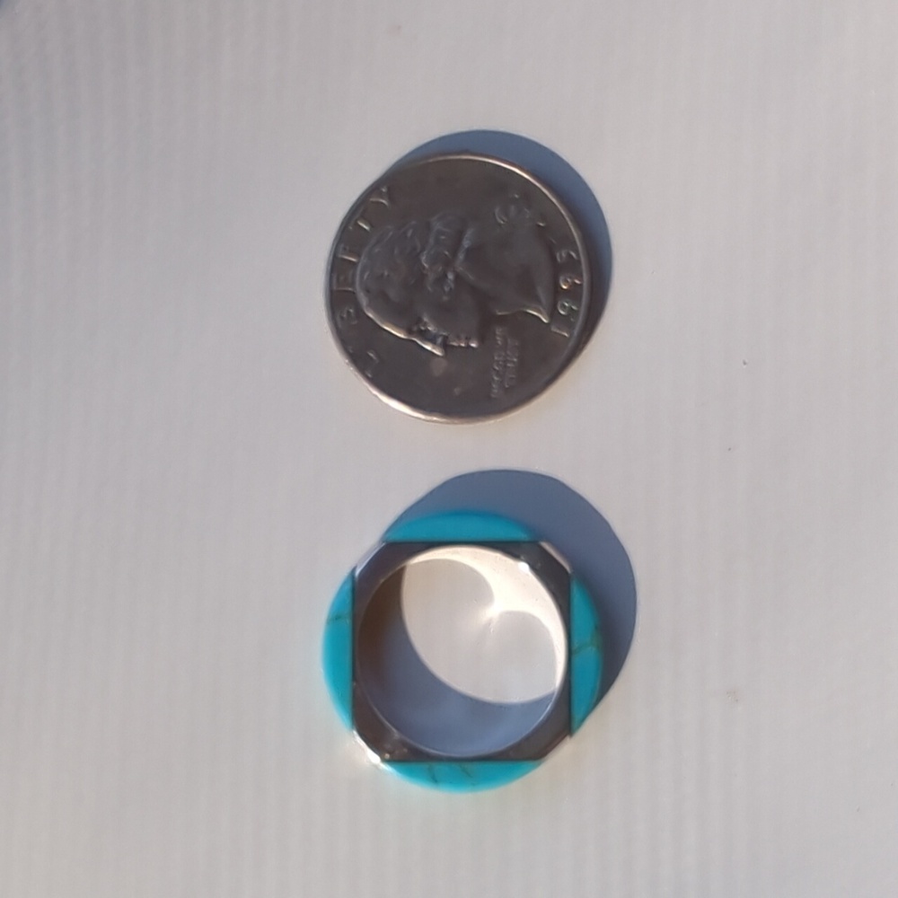 Turquoise 925 Sterling Silver Ring - Picture 13 of 14